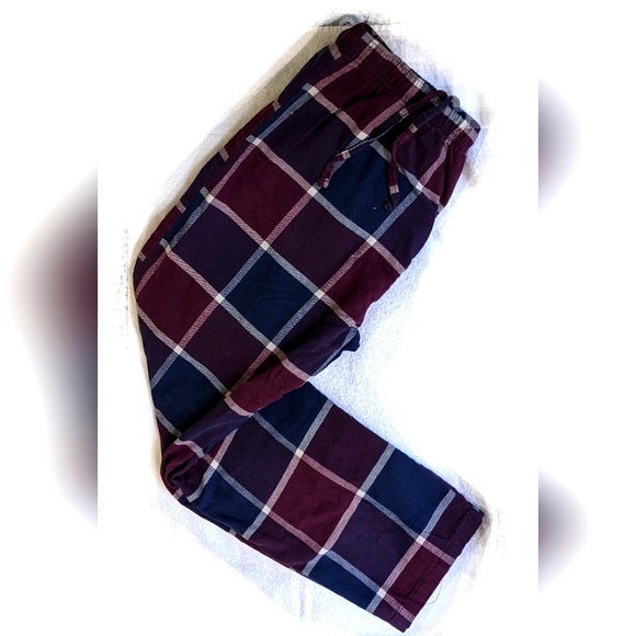 Lounge Pajama Pants,Button Fly Elastic Tie Waist, One Pocket, Multi-Colour, L - Picture 2 of 5